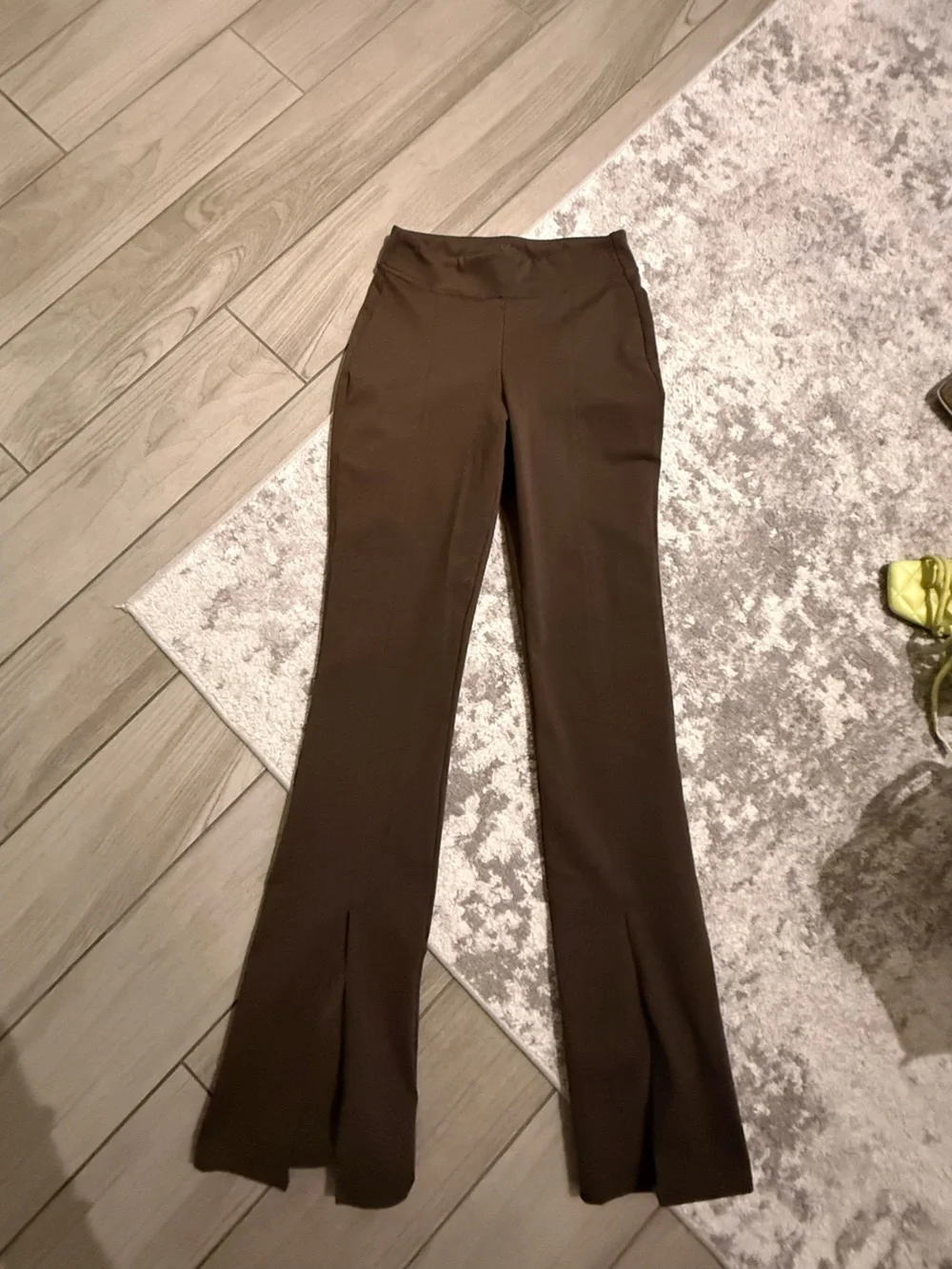 ALO Yoga Brown Split-Hem Boot Flare Pants